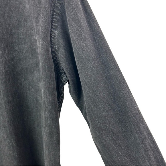 Polo Ralph Lauren Vintage Western Snap Long Sleeve Button Down Washed Black XL - Picture 8 of 9